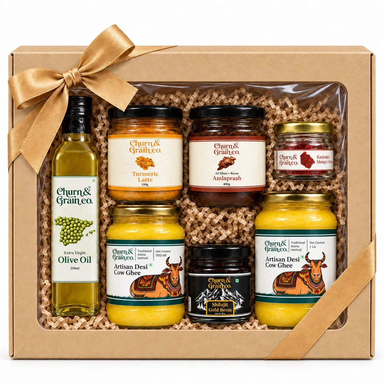 The brand’s complete pantry gift box with labelled products